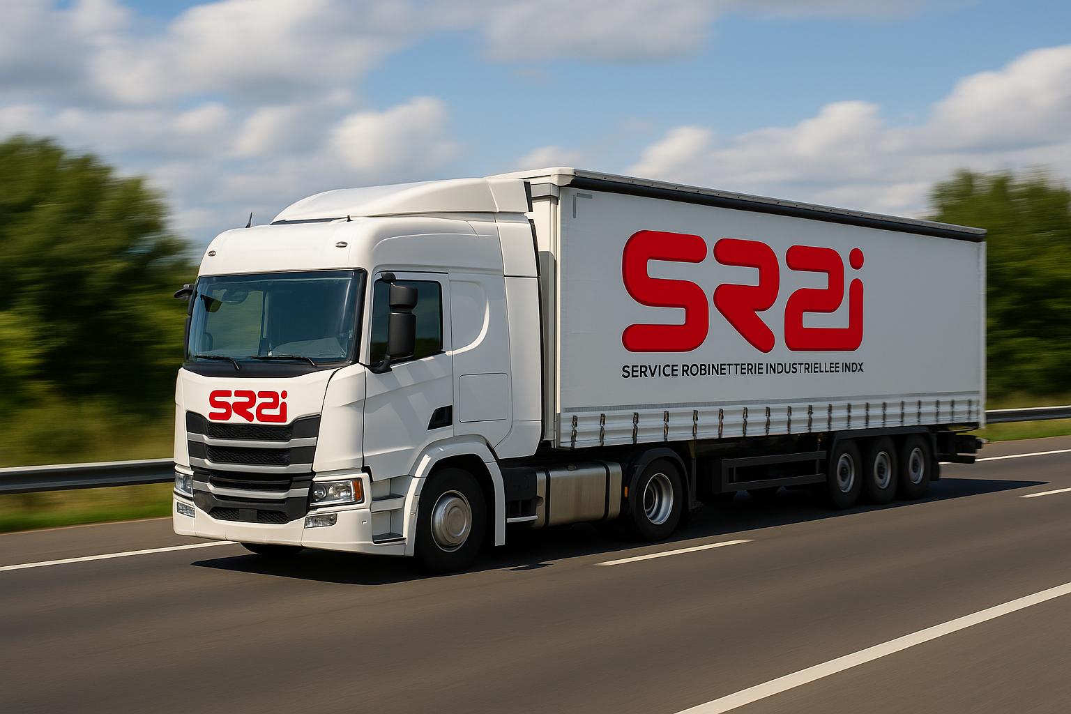 Camion SR2I sur route — livraison industrielle en Europe