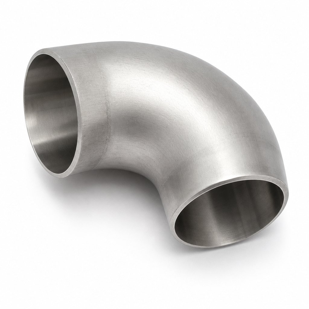 COUDE ROULE SOUDE INOX ISO 90°