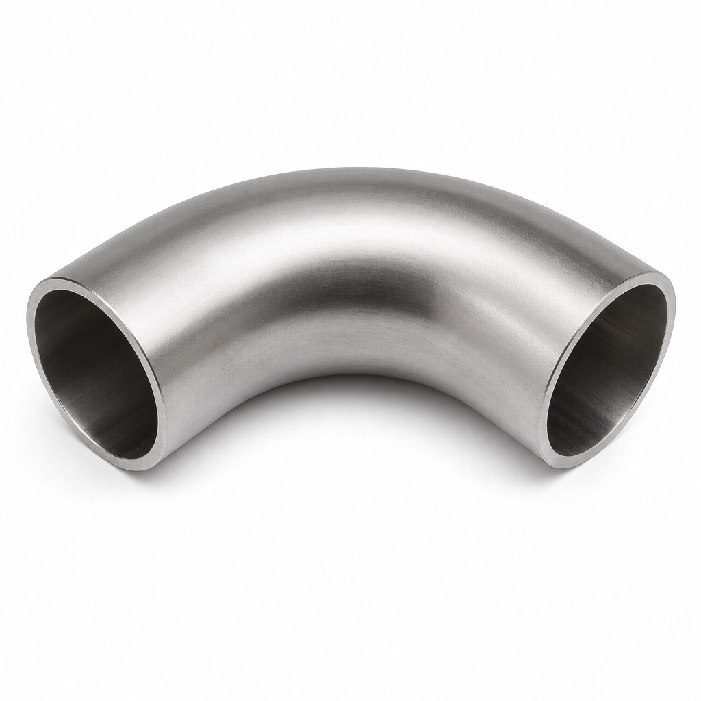 COUDE ROULE SOUDE GRAND RAYON 5D INOX 90°