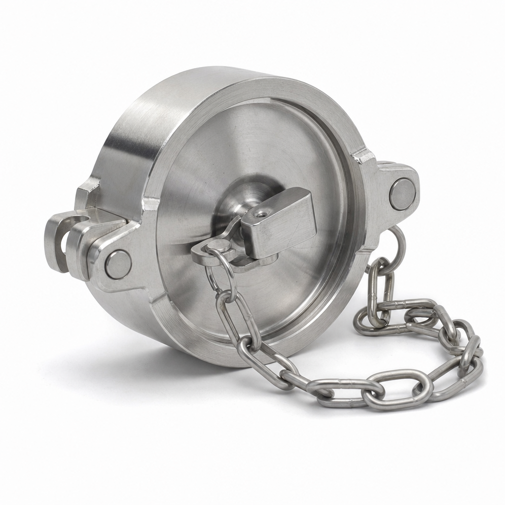 BOUCHON SYMETRIQUE INOX 316L A VERROU + CHAINE