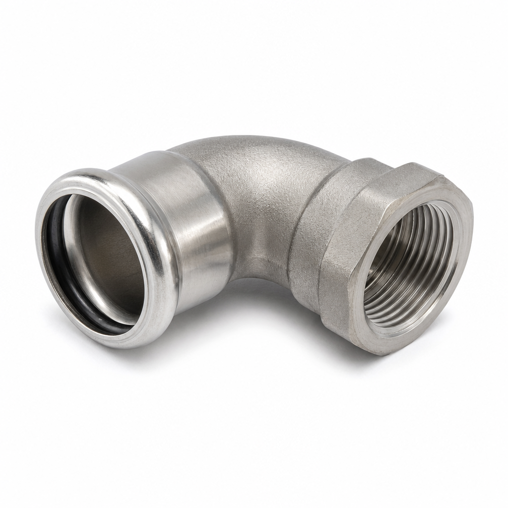 COUDE 90° INOX 316L ACS A SERTIR ET FEMELLE GAZ EPDM
