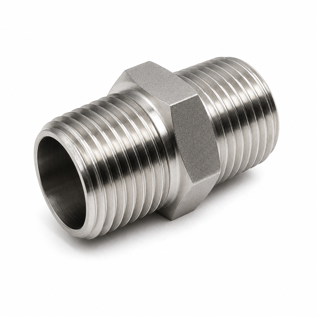MAMELON HEXAGONAL MALE MALE INOX 316L
