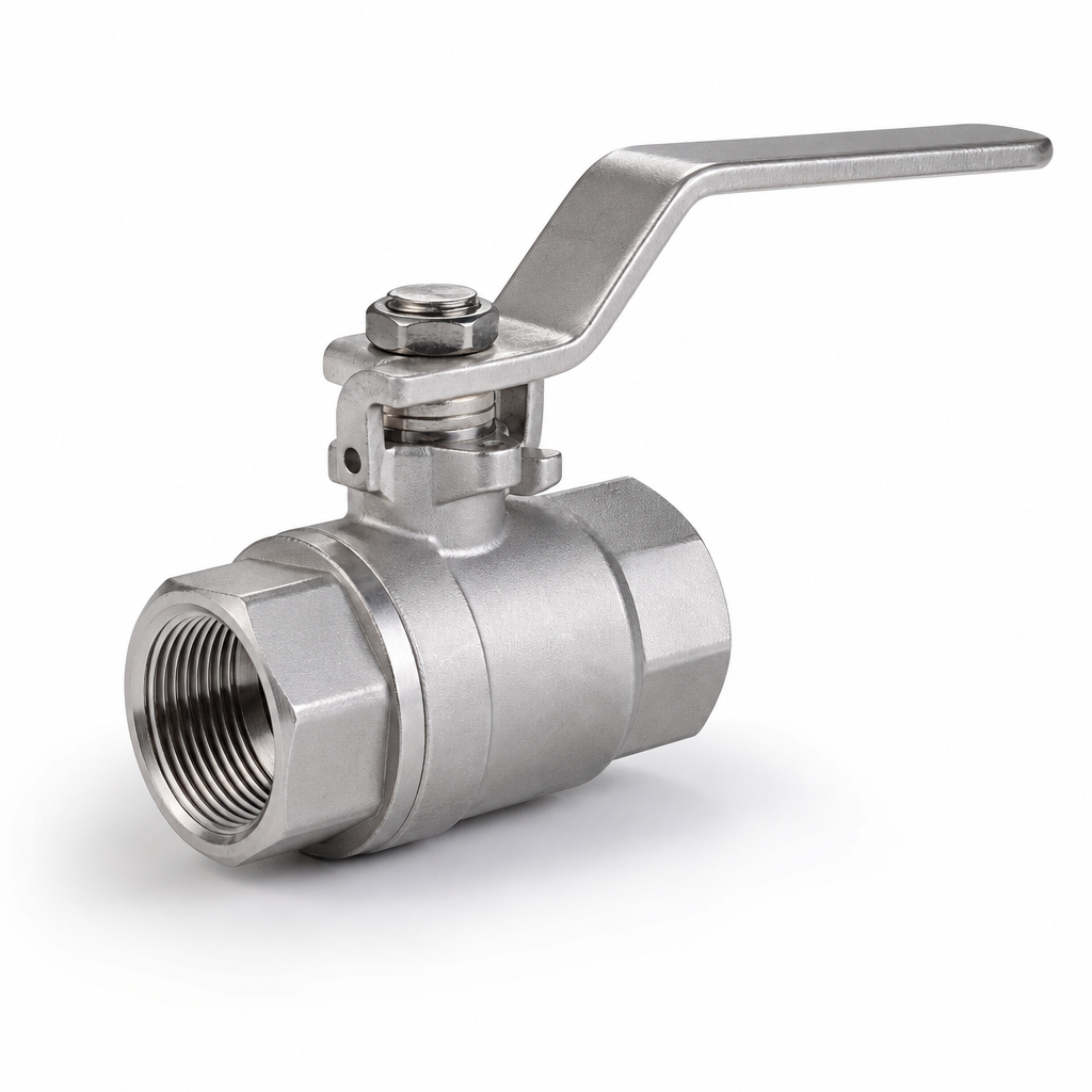 VANNE A BOISSEAU SPH INOX 316L PASSAGE REDUIT F/F