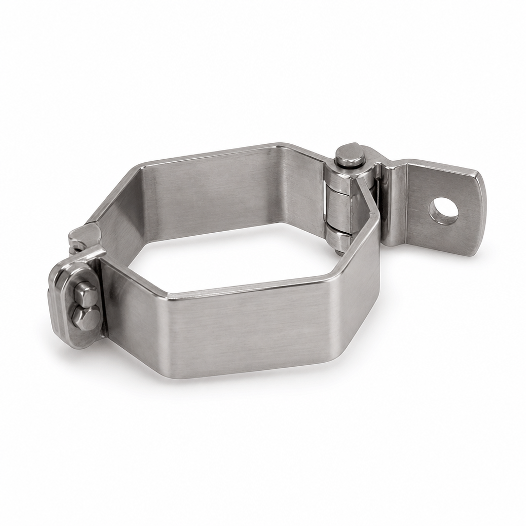 COLLIER HEXAGONAL ALIMENTAIRE ARTICULE AVEC PATTE 304L SMS